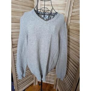 Joseph Abboud Men's Pullover Sweater V Neck Knit Italian Yarn Size Large Wool